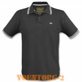  Twin Stripe Polo |  Black